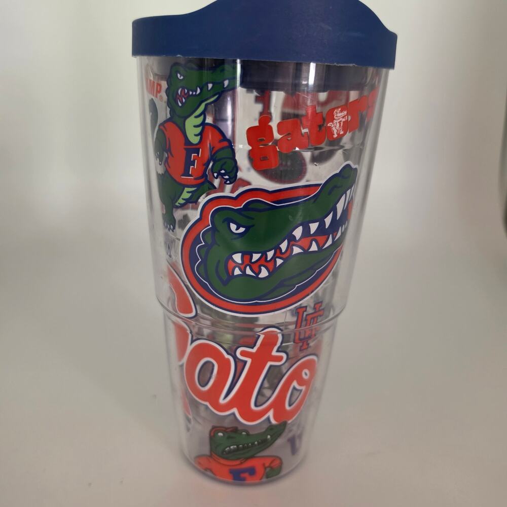 TERVIS University of Florida Gators 24oz Insulated Tumbler Blue Orange Clear Lid
